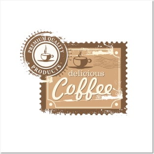 Vintage Coffee stamp design Posters and Art